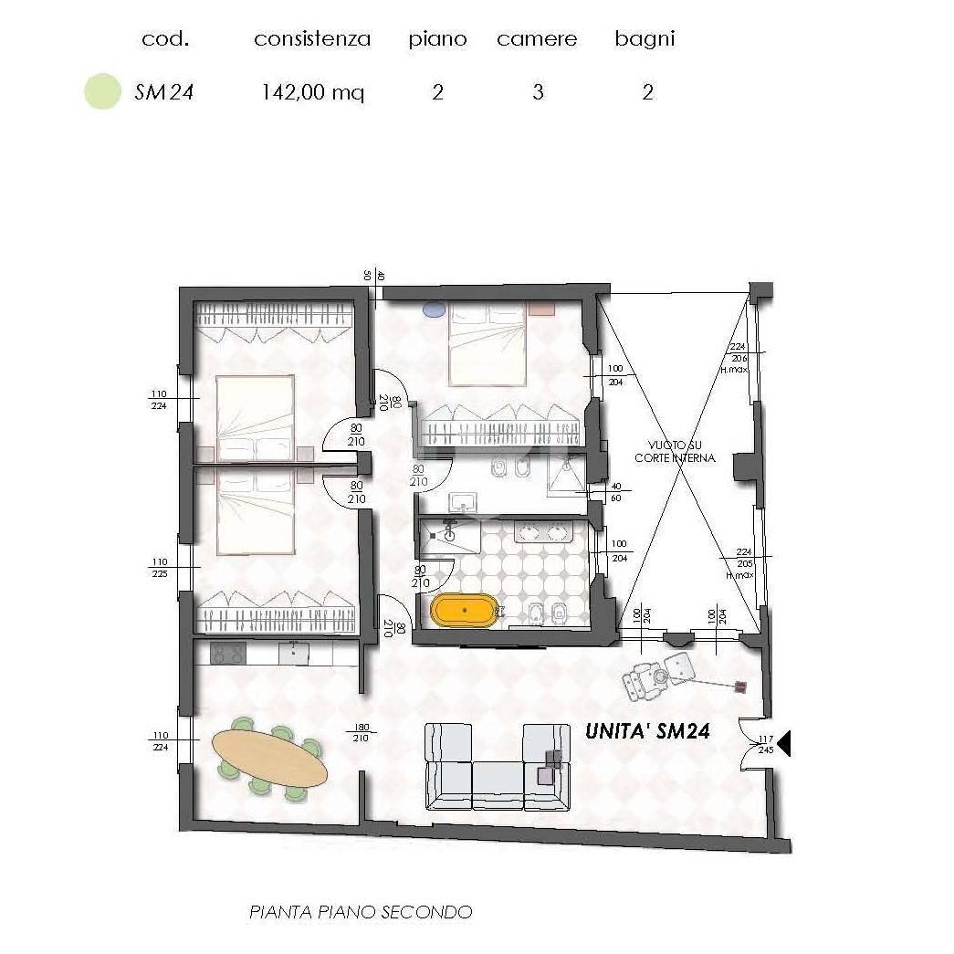 Appartamento Strada Maggiore, Bologna (zona Centro Storico) - planimetria 1