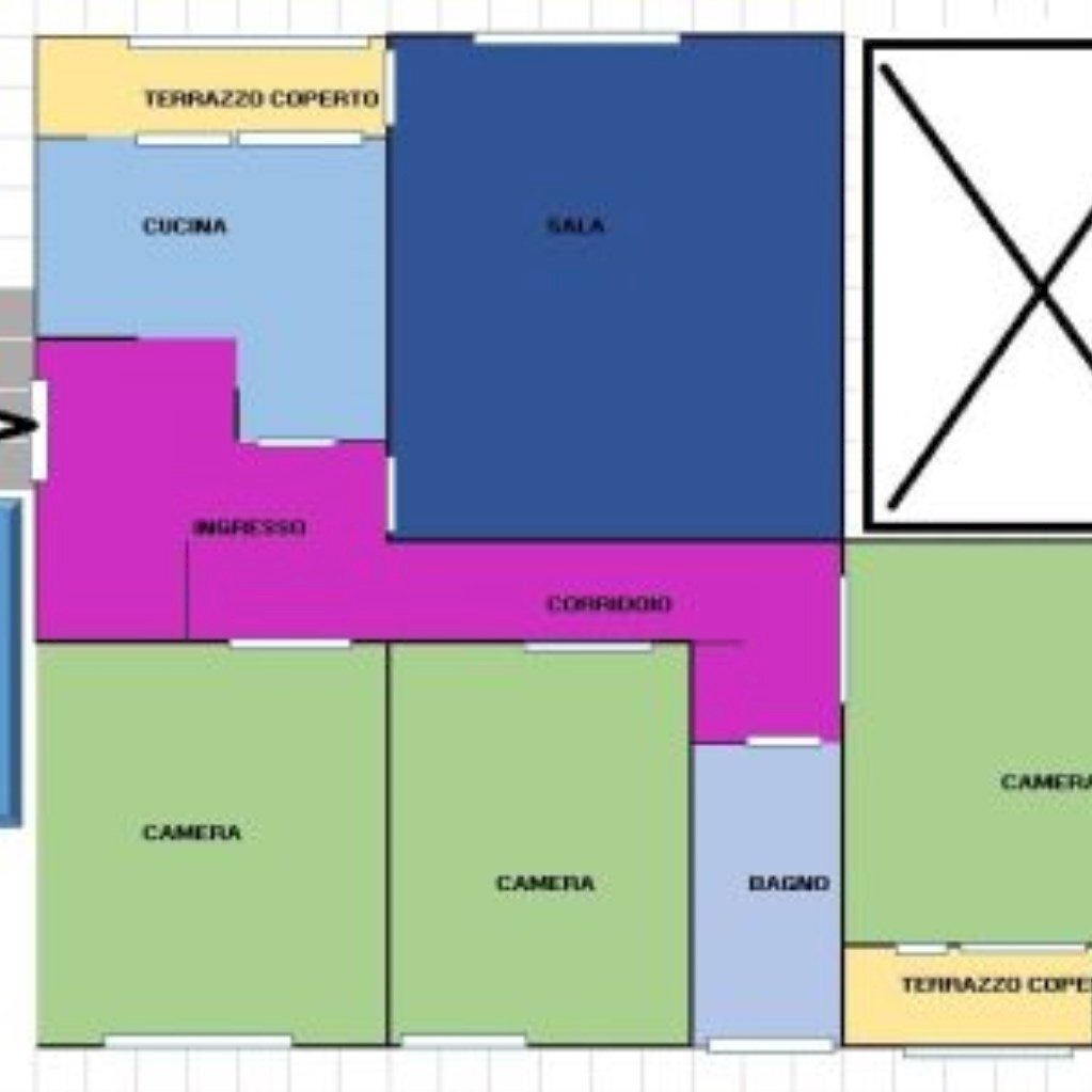 Apartment Via Benvenuto Cellini, 18, Bologna (neighborhood Massarenti) - floor plans 1