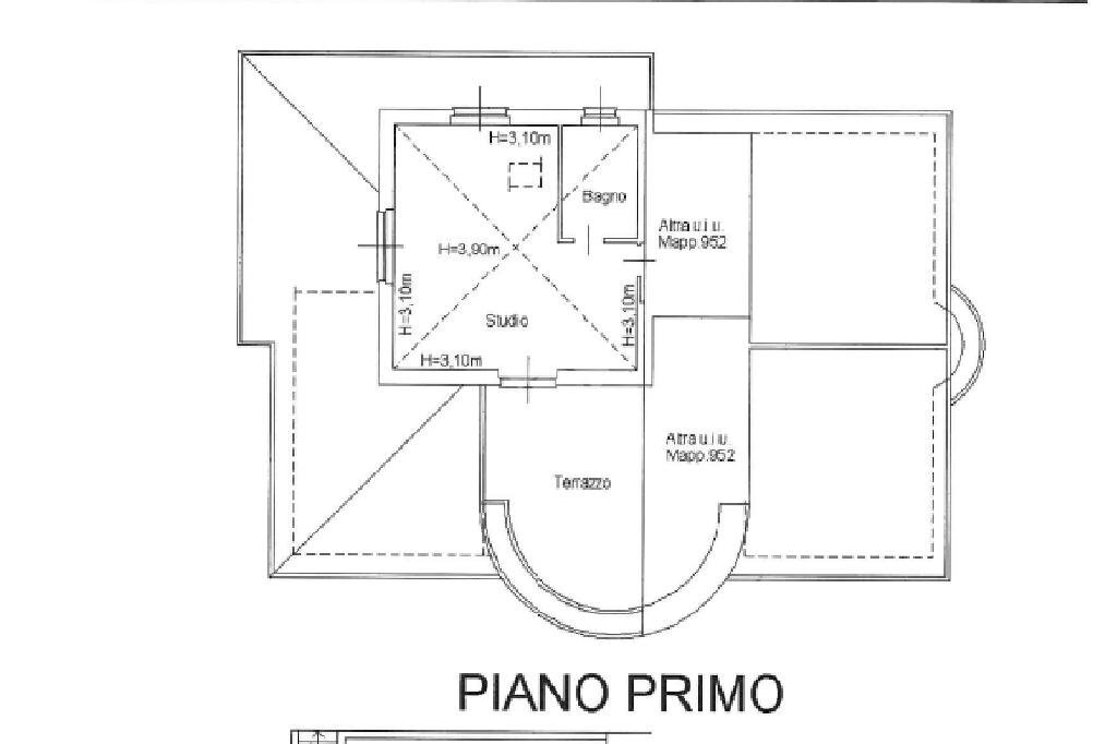 Portion of a house Via Brambilla il Giovane, Lainate - floor plans 1