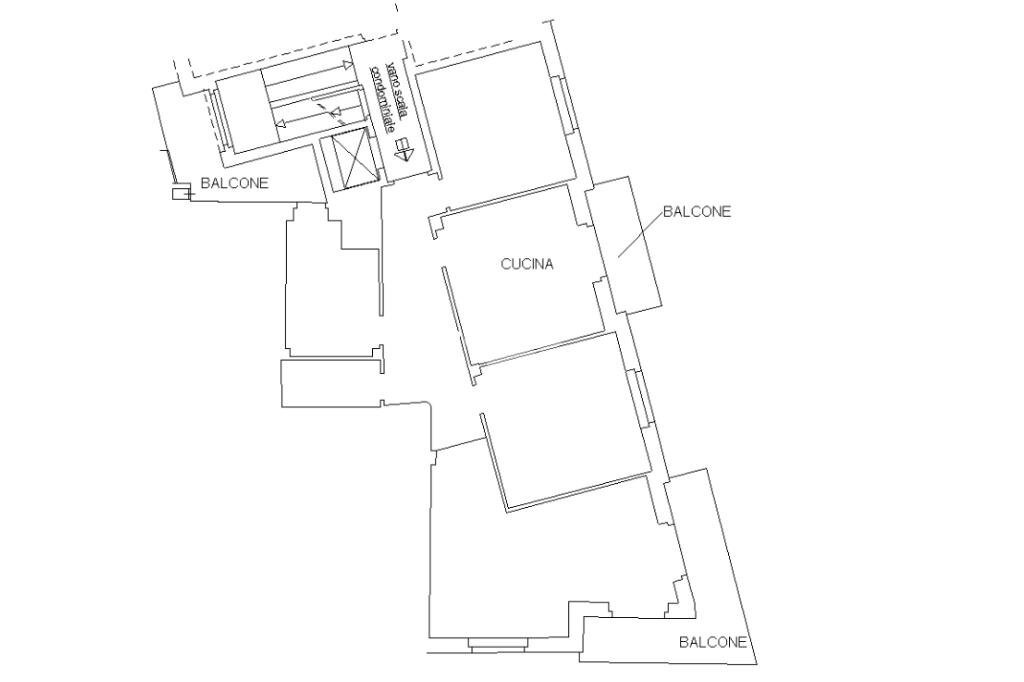 Four-room apartment Via Edoardo Brizio, Bra - floor plans 1