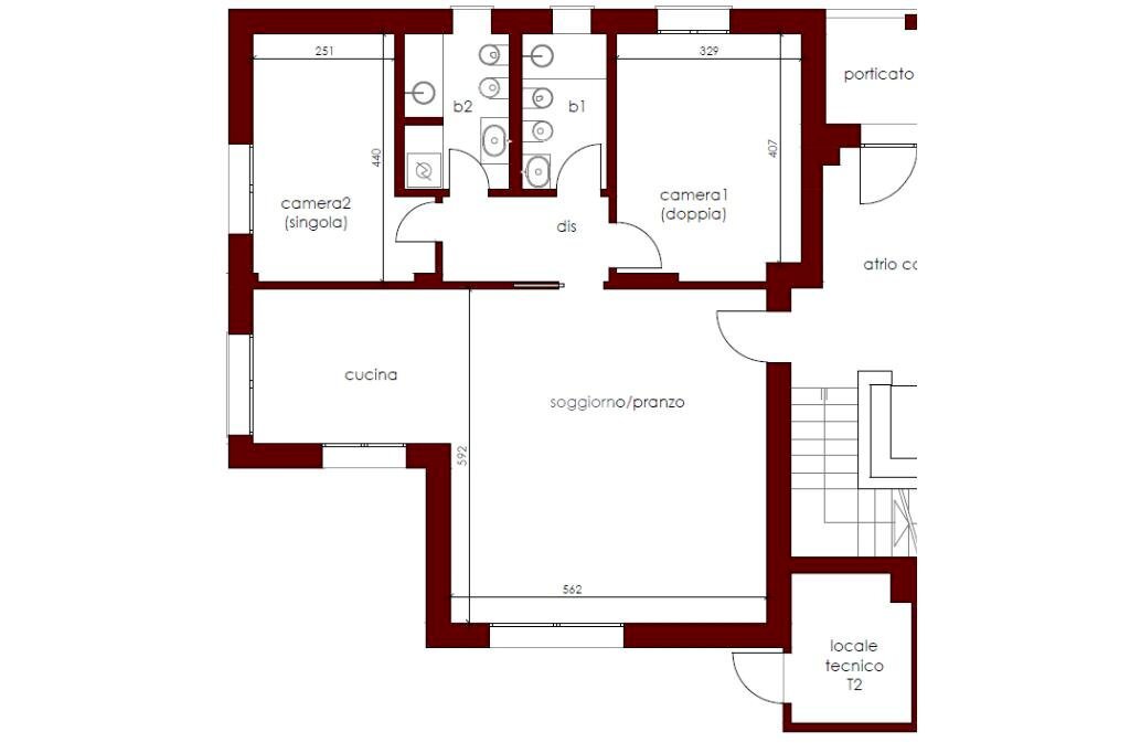 Three-room apartment Via Marsala, Rho - floor plans 1