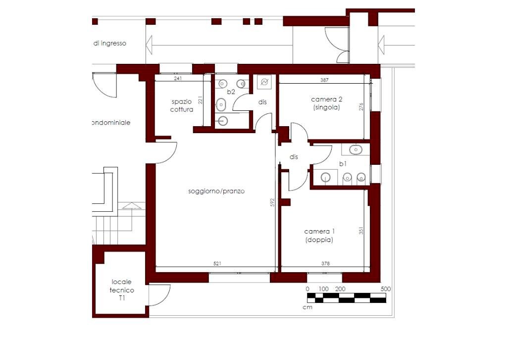 Three-room apartment Via Marsala, Rho - floor plans 1