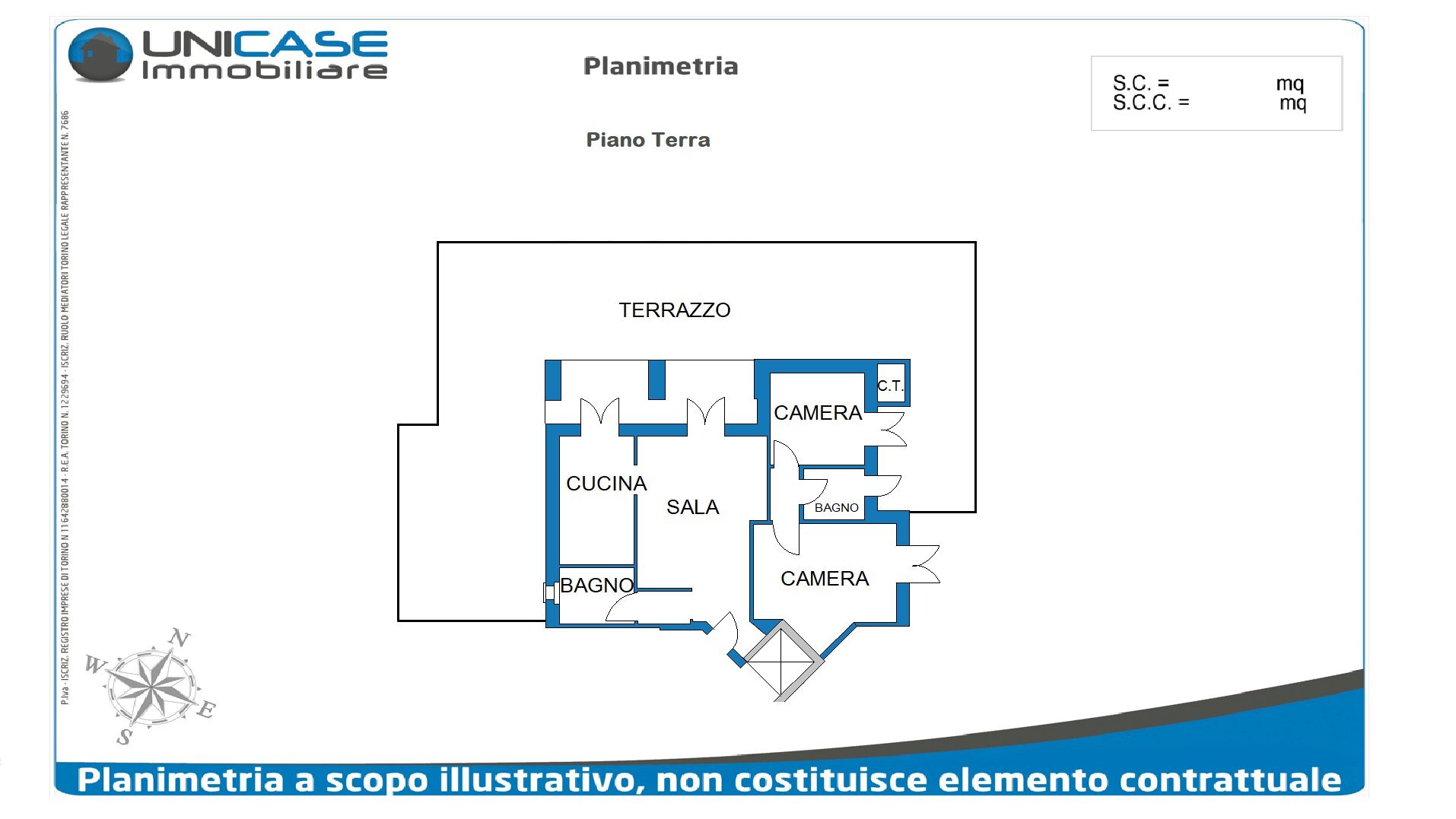 Appartamento via Olmetti, 18, Bricherasio - planimetria 1