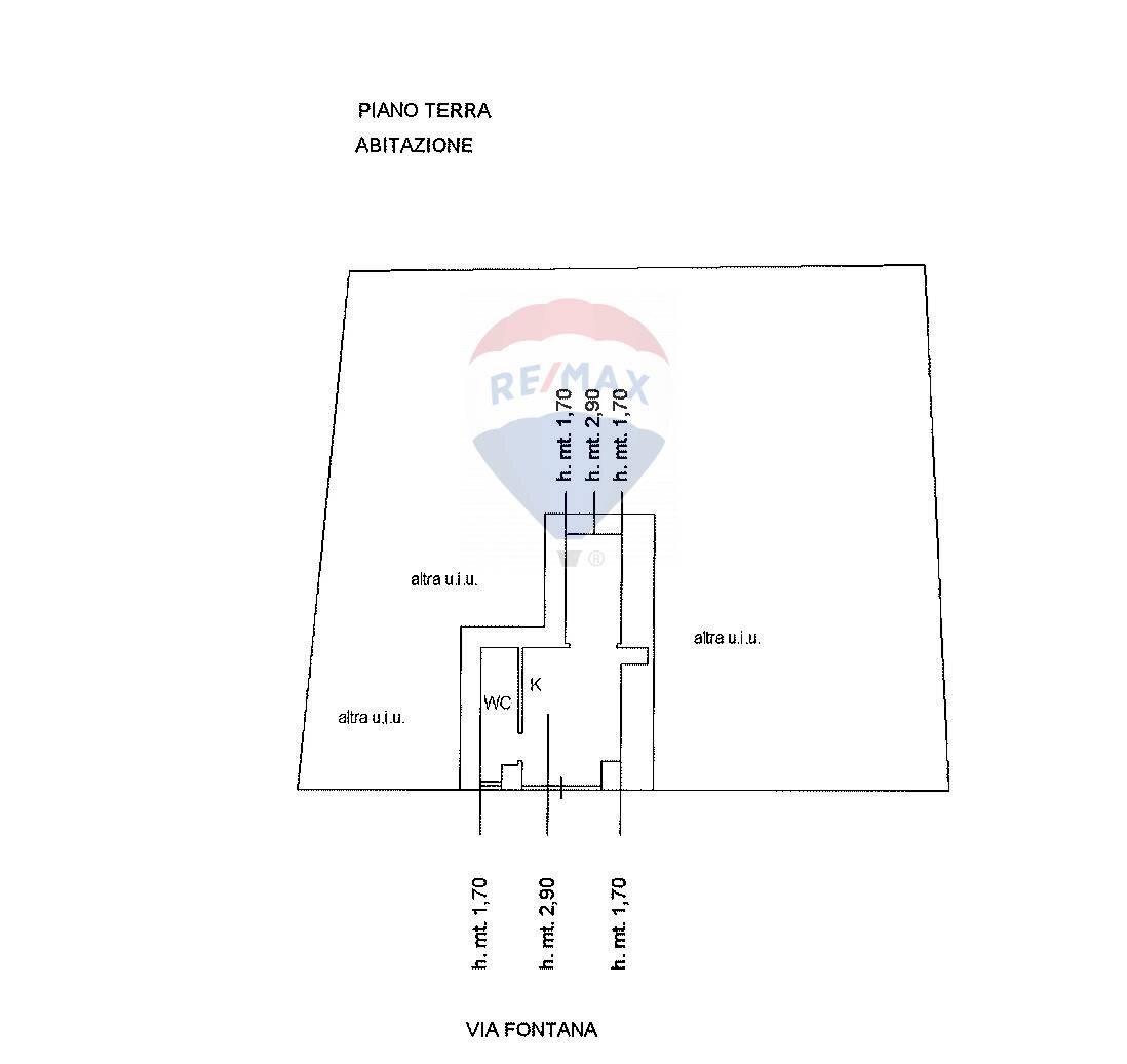 Pianta 2D - Monolocale Via Fontana
 
114, Vieste - planimetria 1