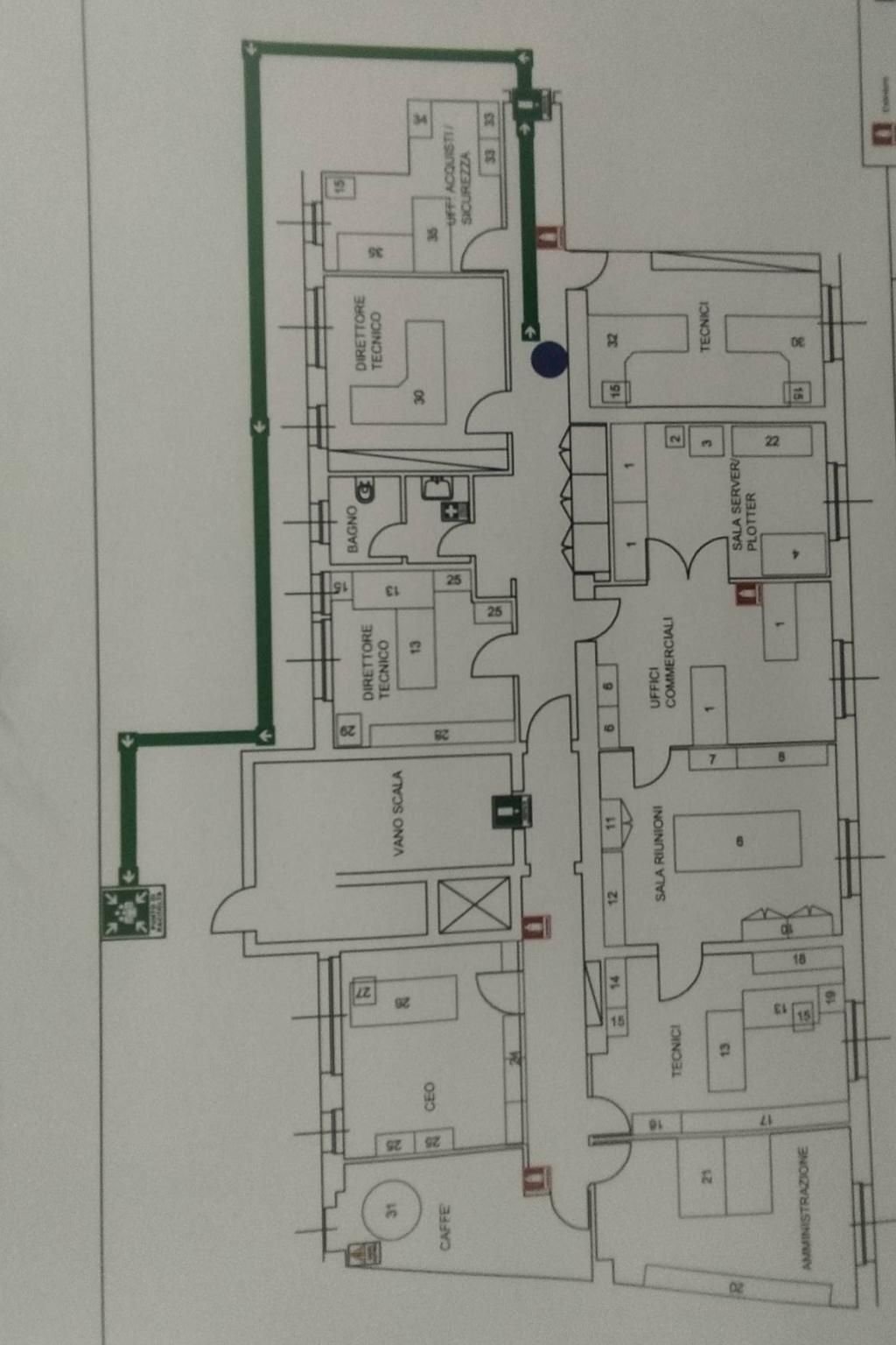 Ufficio via Varesina, 183, Milano - planimetria 1