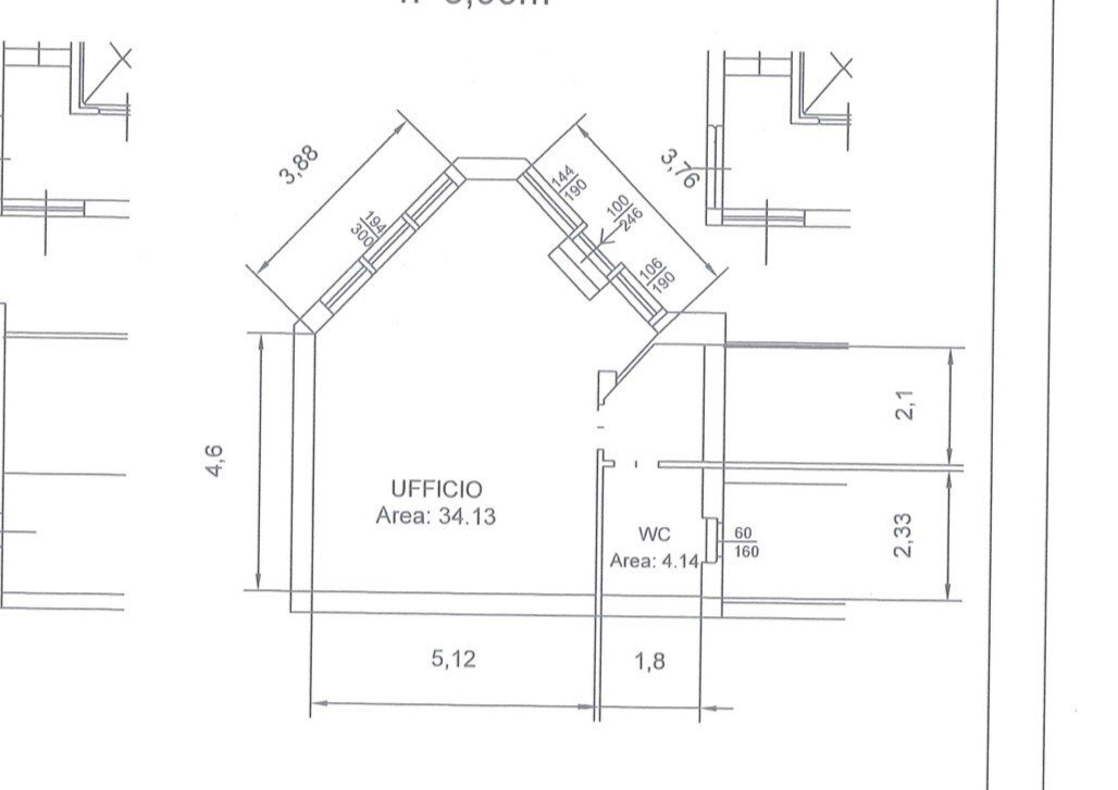 Ufficio via Lario, 17, Milano - planimetria 1