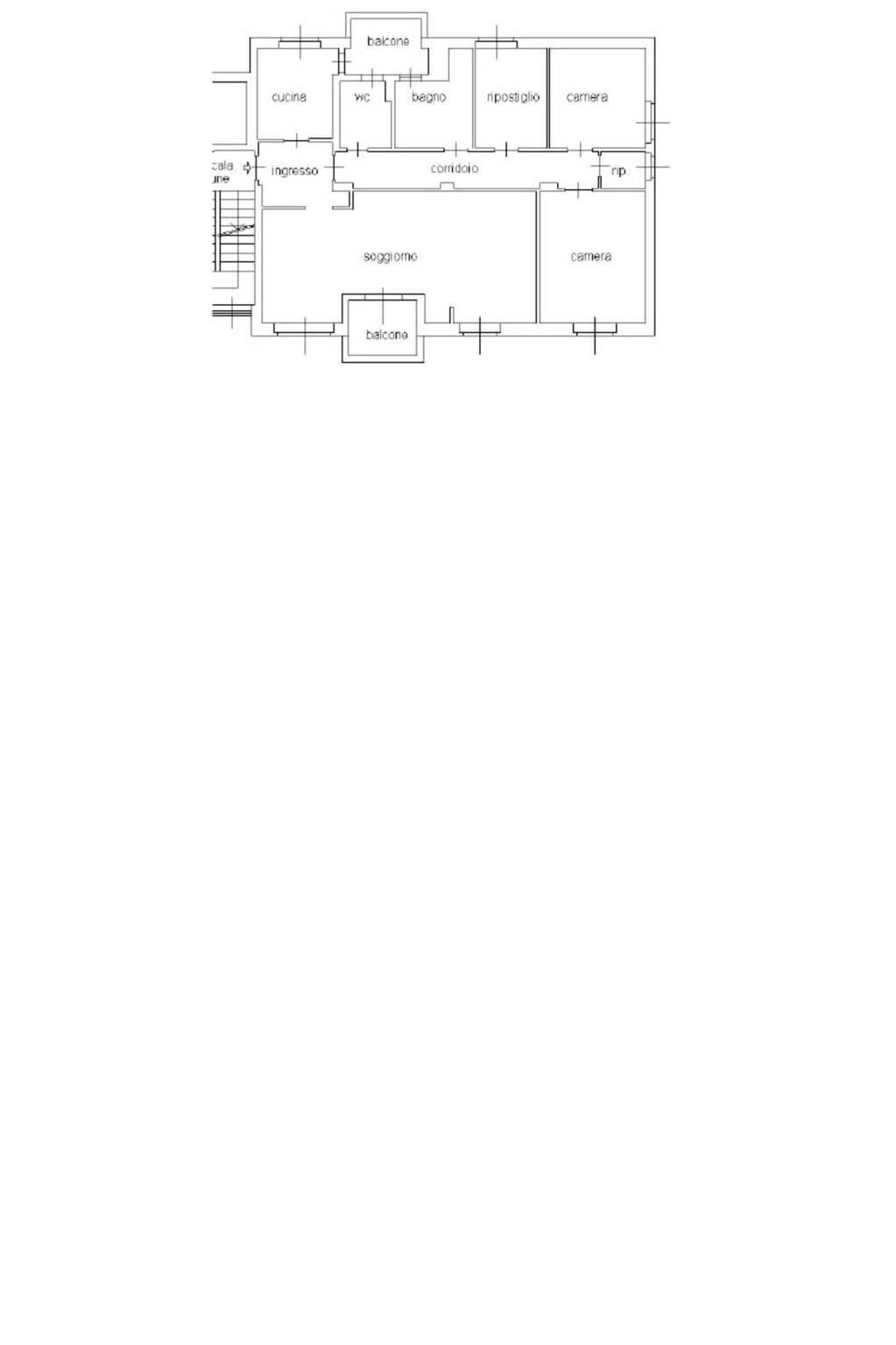 Quadrilocale via Luciano Zuccoli, 18, Monza - planimetria 1