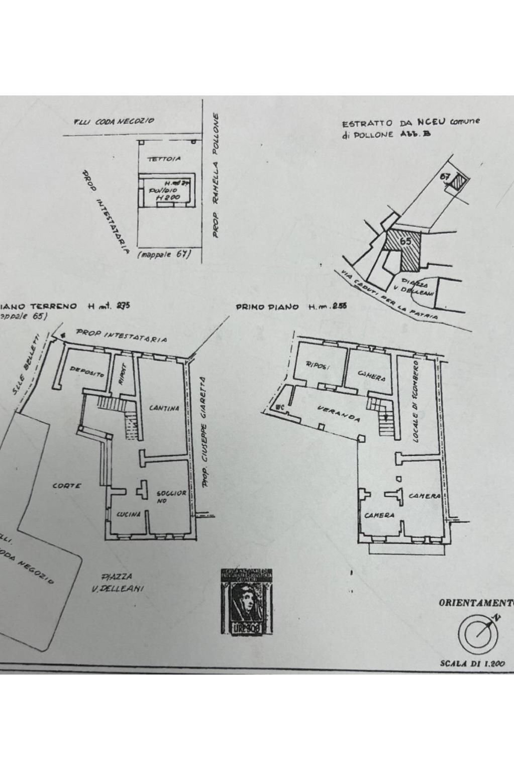 Casa indipendente piazza Vincenzo Delleani, 2, Pollone - planimetria 1