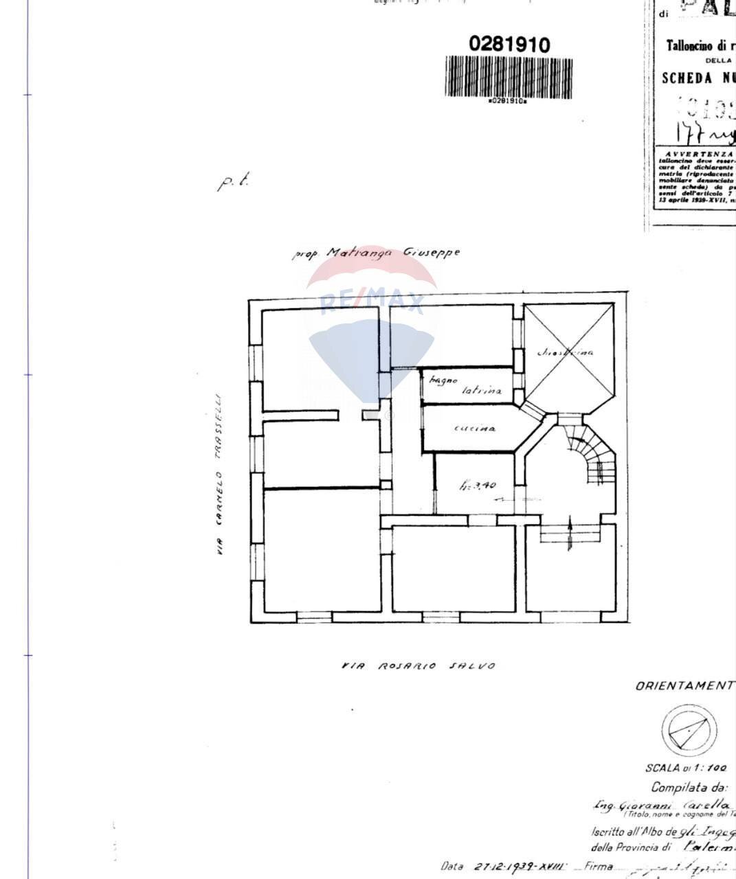 Pianta 2D - Quadrilocale Via Rosario Salvo
 
65, Palermo - planimetria 1
