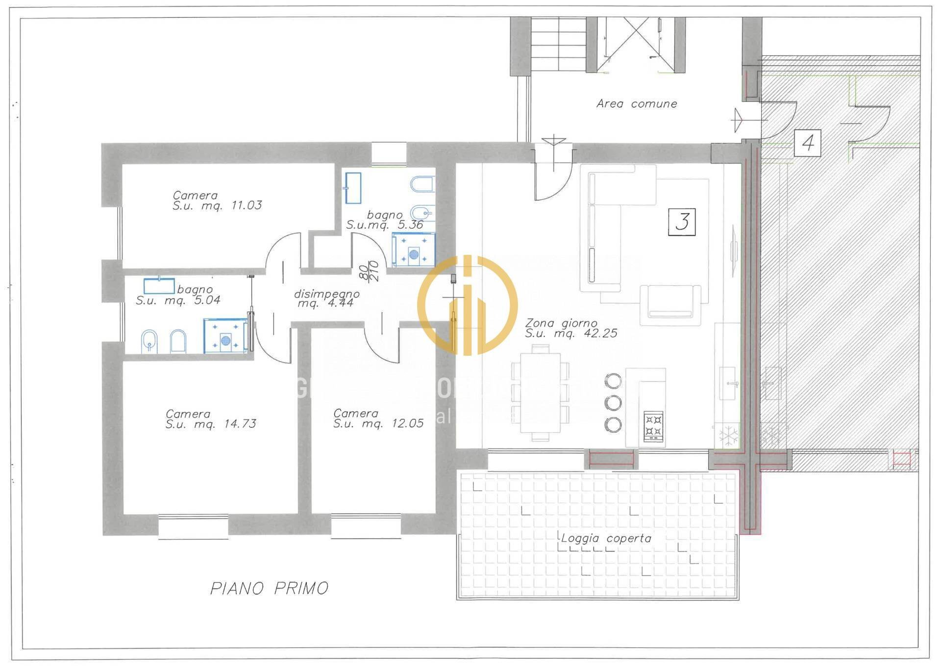 Foto 3 - Apartment Via Montello, Montebelluna - floor plans 1
