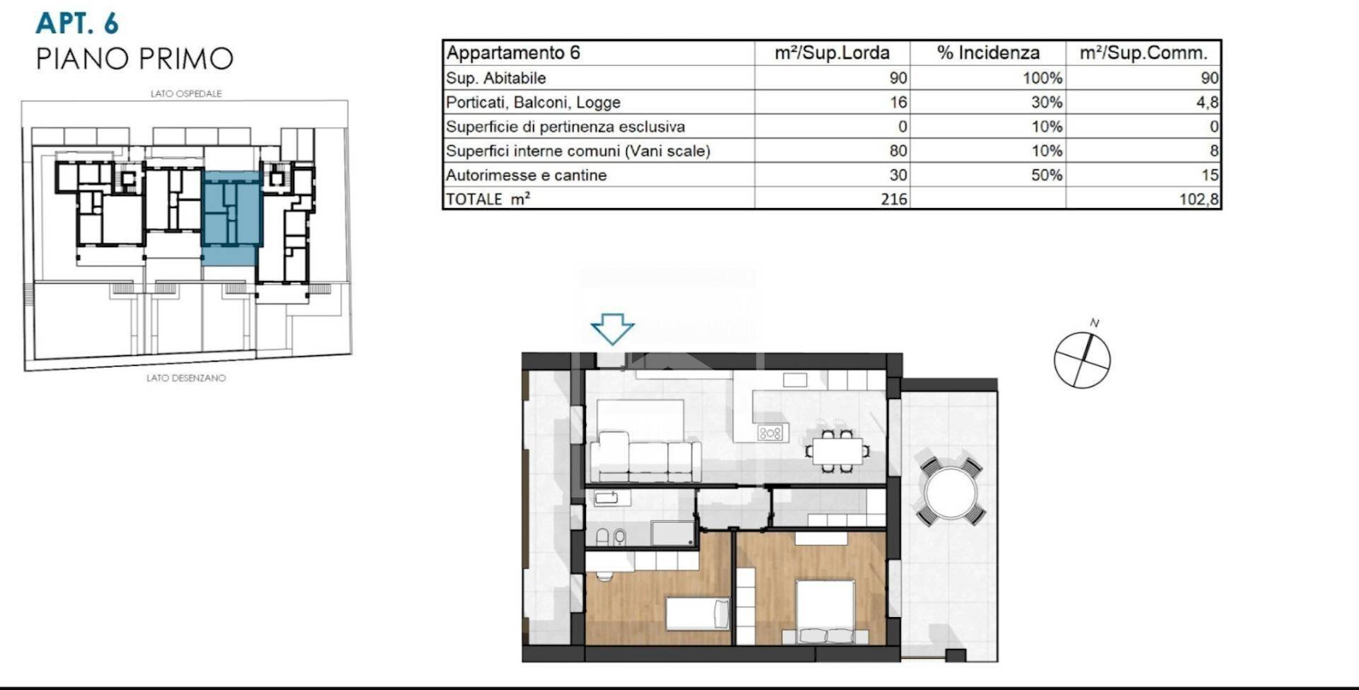Foto 31 - Three-room apartment Via Monte croce, Desenzano del Garda - floor plans 1