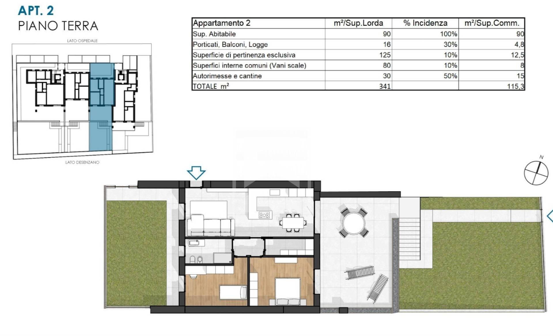 Foto 28 - Trilocale Via Monte croce, Desenzano del Garda - planimetria 1
