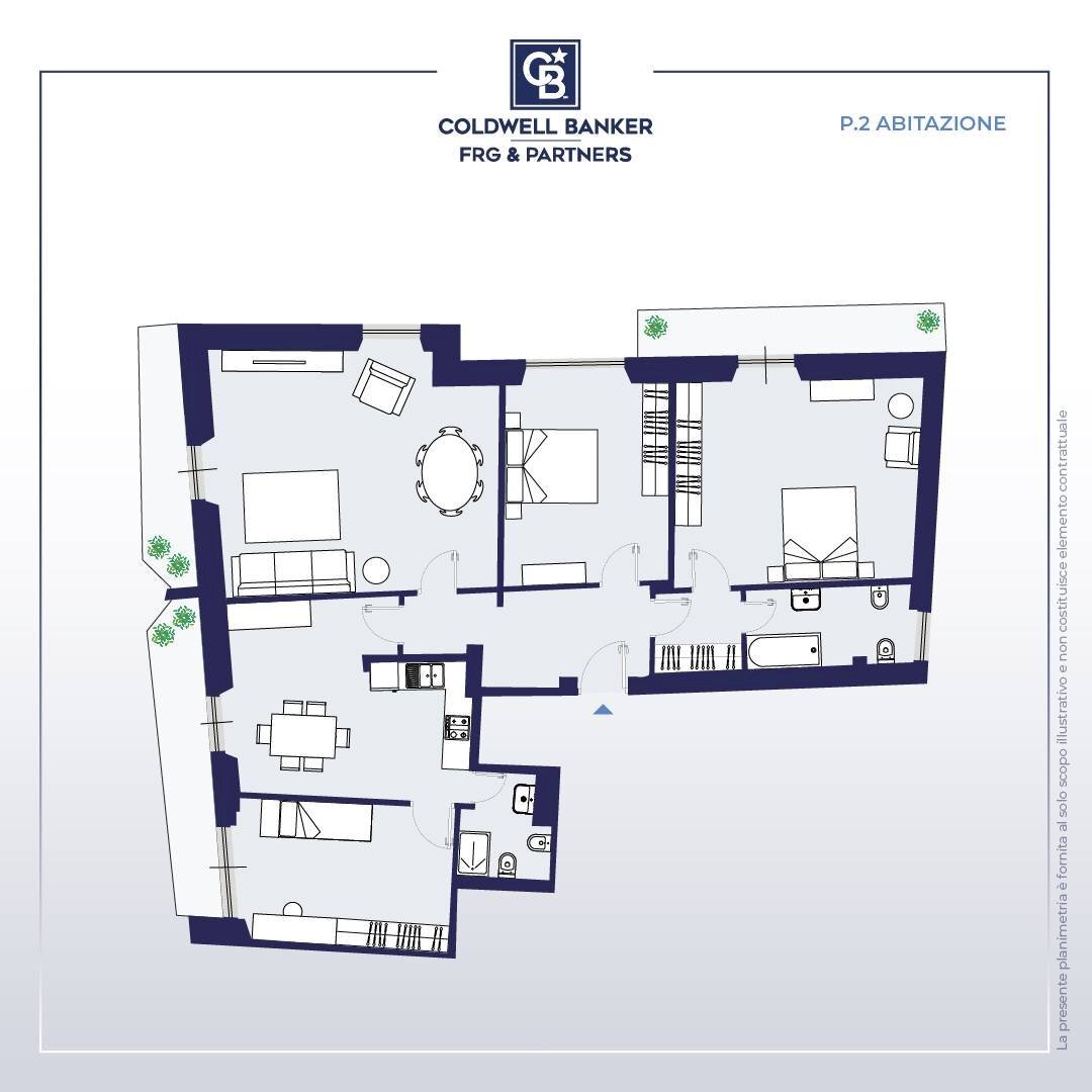 Foto 22 - Quadrilocale Via Istria, Viterbo - planimetria 1