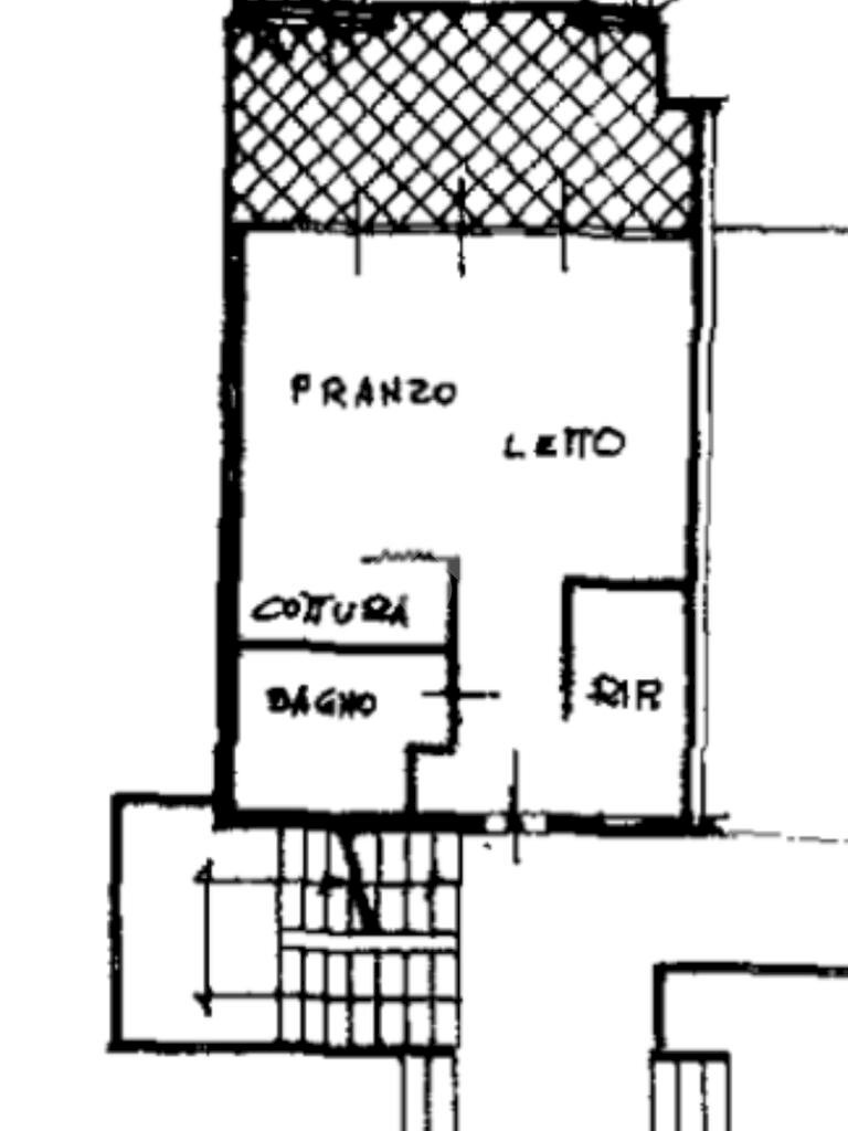 Monolocale Viale Alfredo Oriani, Riccione - planimetria 1