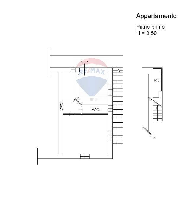 Pianta 2D - Bilocale via Ardeatina
 
264, Roma - planimetria 1