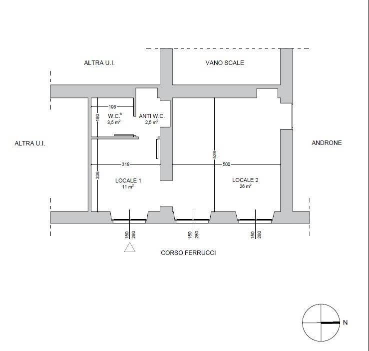 Negozio Torino - planimetria 1