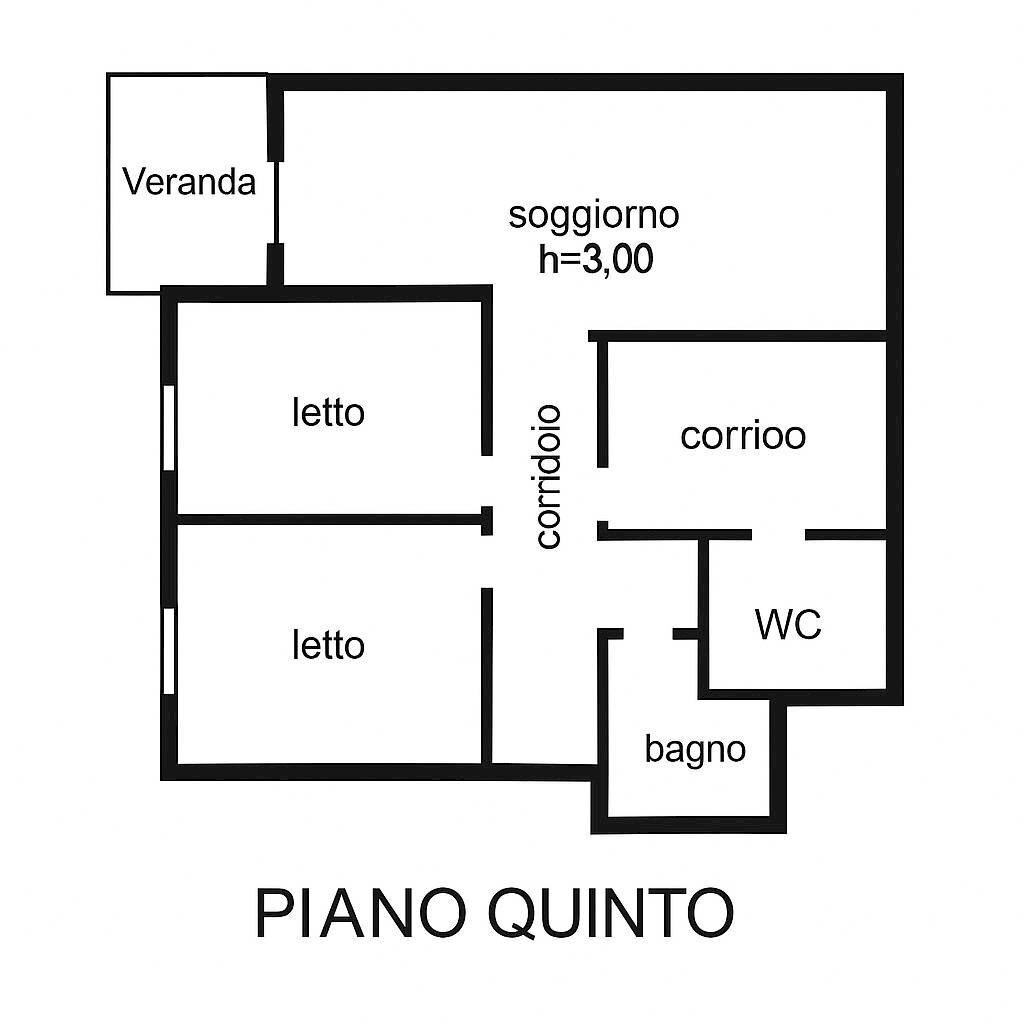 Foto 24 - Attic Via Germoglio, Ferrara - floor plans 1