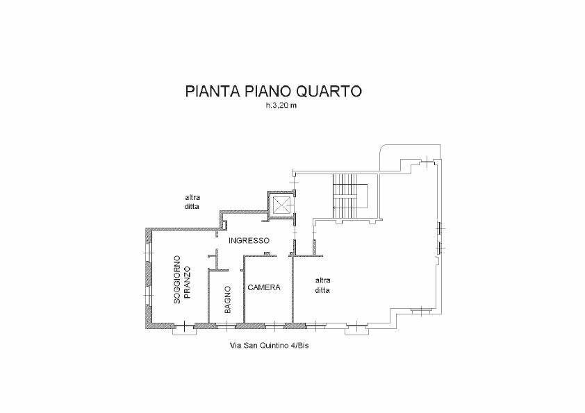 Two-room apartment via San Quintino, 4/bis, Torino (neighborhood Centro) - floor plans 1