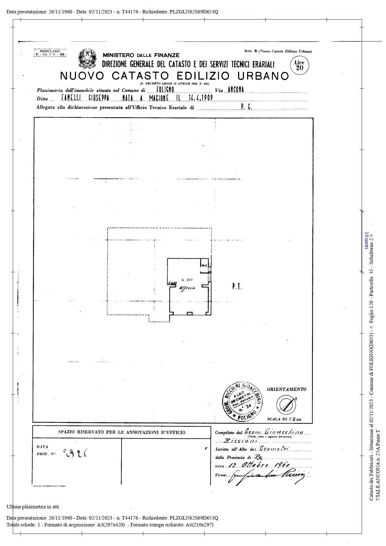 Foto 6 - Locale Commerciale Viale Ancona
 
55, Foligno - planimetria 1