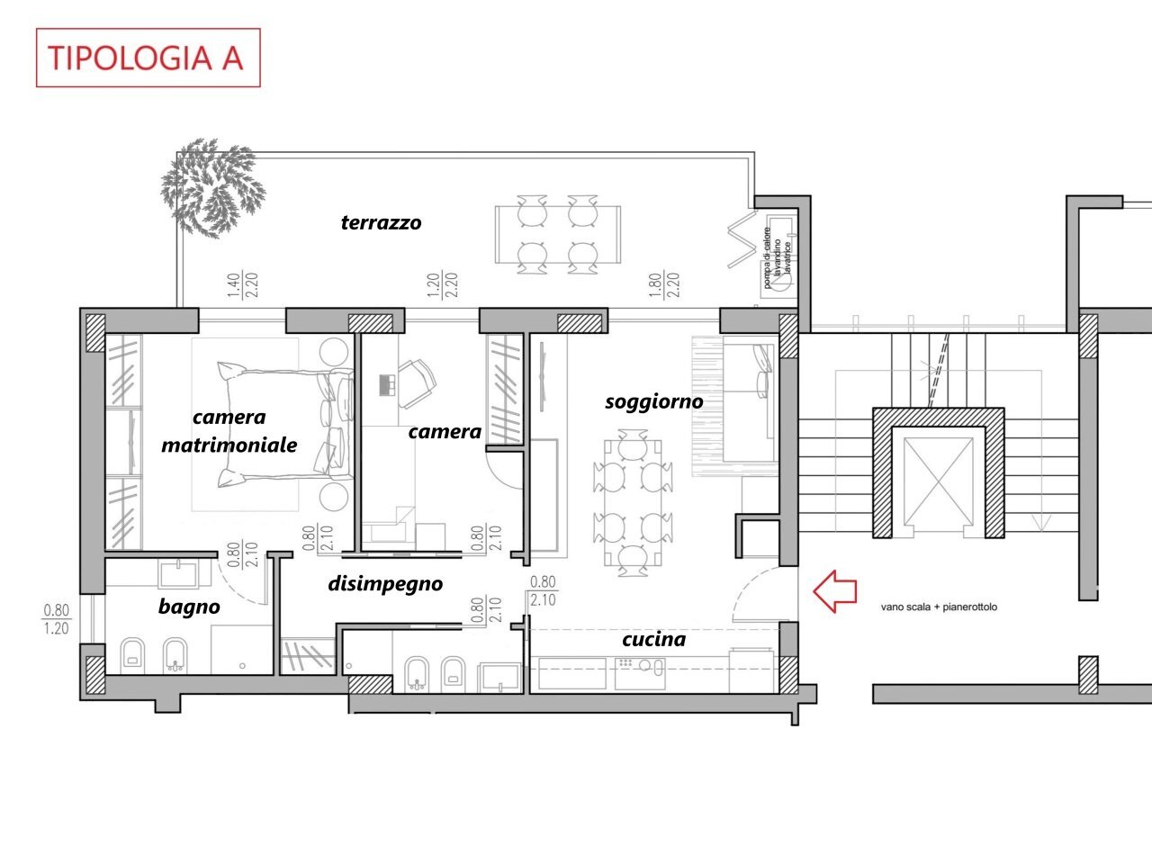 planimetria - Apartment Via E. Fermi 21, Manoppello - floor plans 1