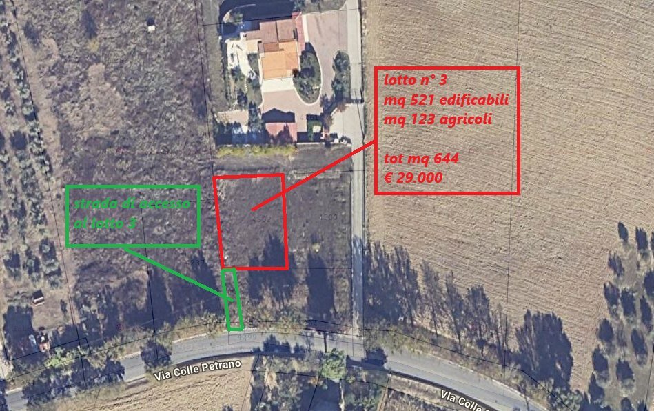 planimetria - Terreno edificabile Via Colle Petrano, Casalincontrada - planimetria 1