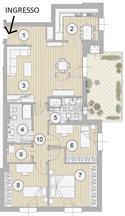 Piantina per annuncio.PNG - Trilocale Viale Mercato Nuovo 56, Vicenza - planimetria 1