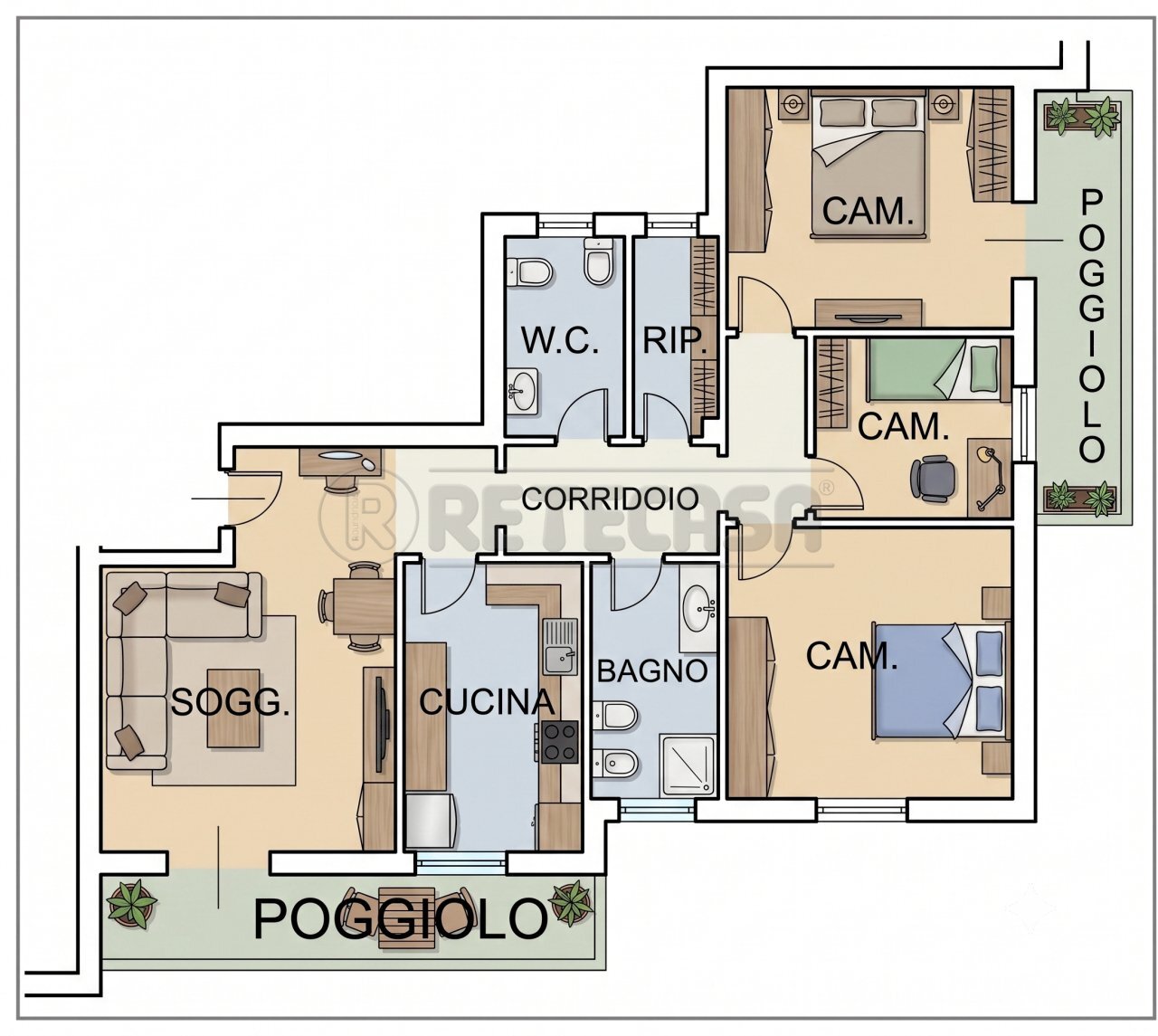 planimetria appartamento - Apartment via 4 novembre 38, Cornedo Vicentino - floor plans 1