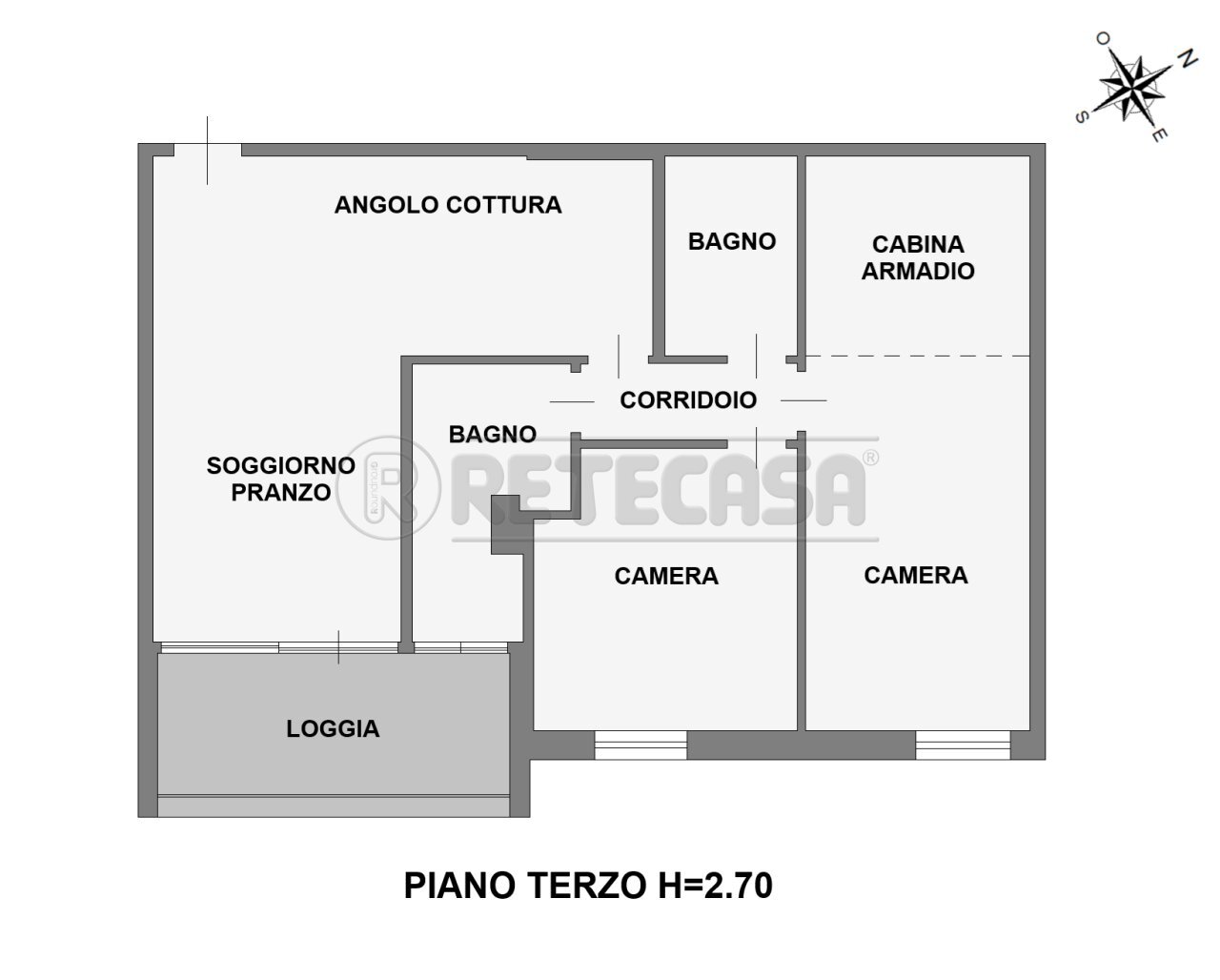 PLANIMETRIA - Quadrilocale Via Padova 71, Vigonza - planimetria 1