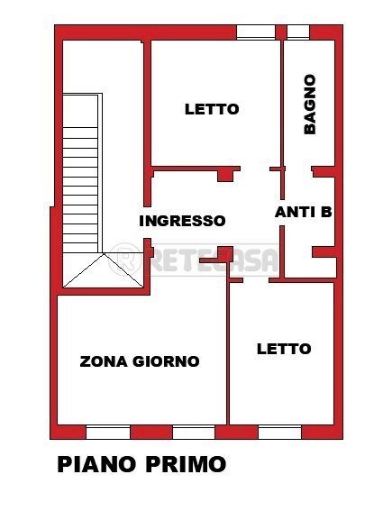 8_Pianta piano PRIMO.jpg - Appartamento Via Giosuè Carducci, Bondeno - planimetria 1