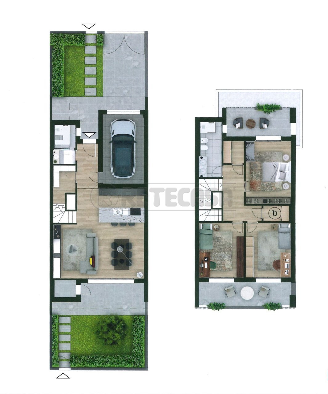 PLANIMETRIA - Villa a Schiera VIA XXV APRILE 18/D, Fiumicello Villa Vicentina - planimetria 1