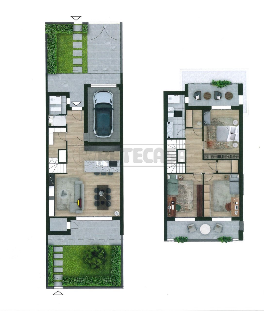 PLANIMETRIA - Villa a Schiera VIA XXV APRILE 18/B, Fiumicello Villa Vicentina - planimetria 1