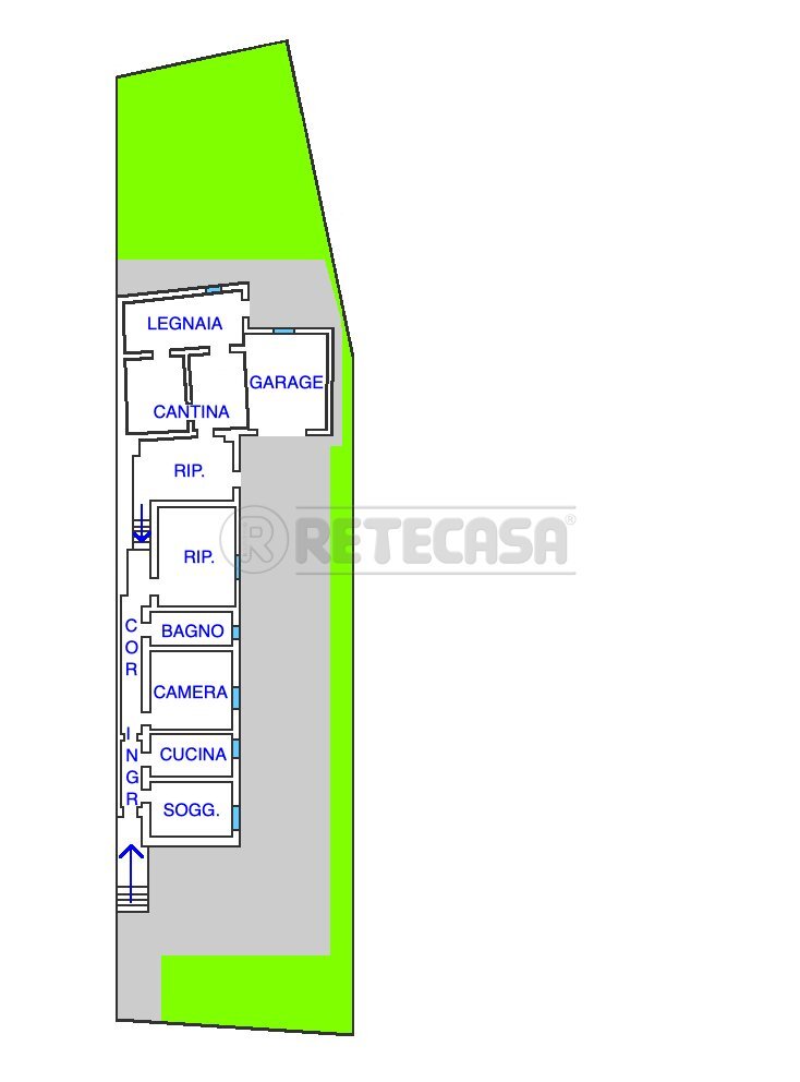 PLANIMETRIA - Trilocale VIA PALMANOVA 19, Santa Maria La Longa - planimetria 1