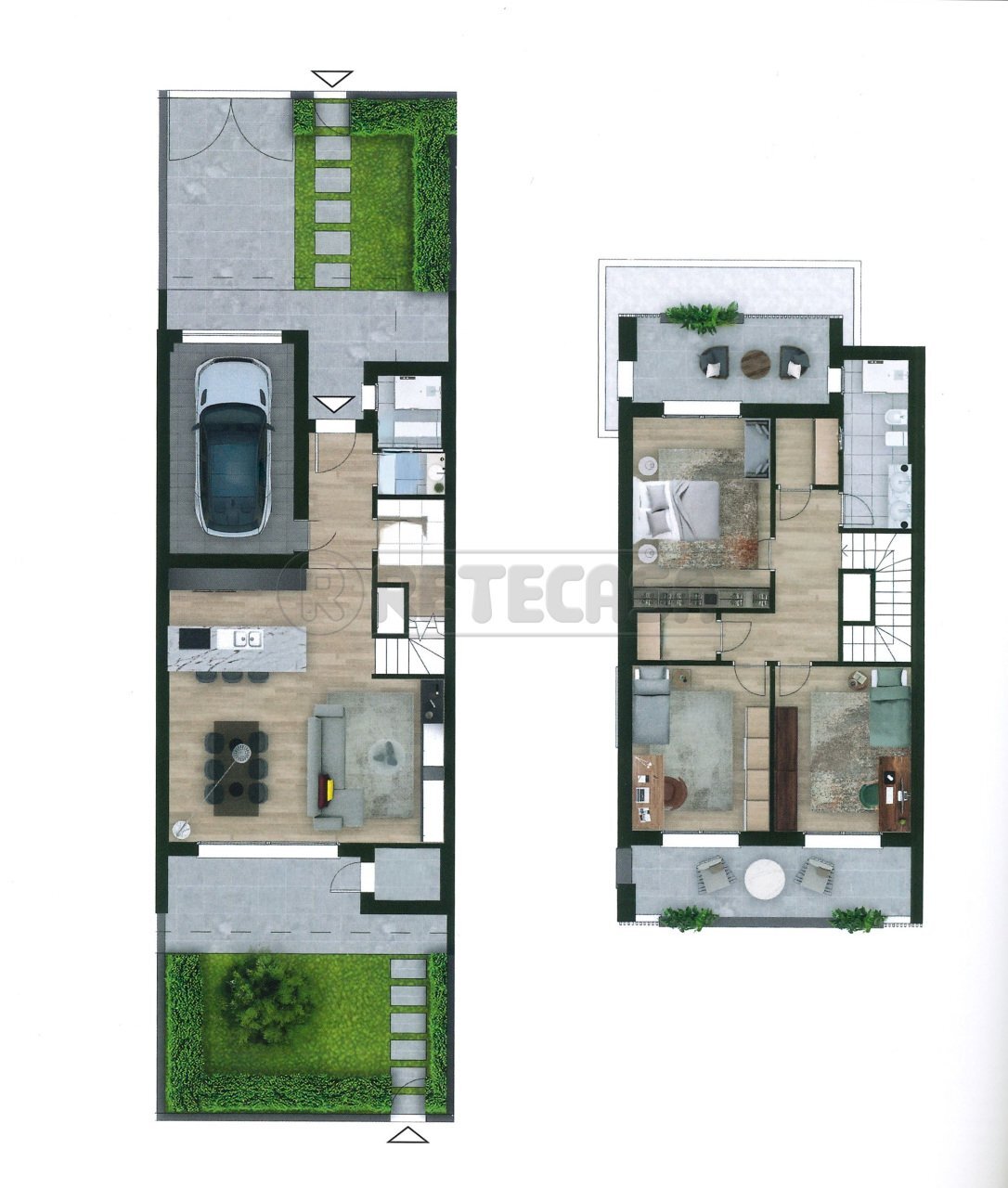 PLANIMETRIA - Villa a Schiera VIA XXV APRILE 18/A, Fiumicello Villa Vicentina - planimetria 1