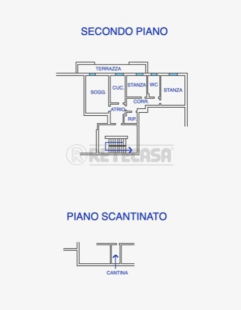 PLANIMETRIA RIELABORATA - Appartamento Via Torino 90, Udine - planimetria 1