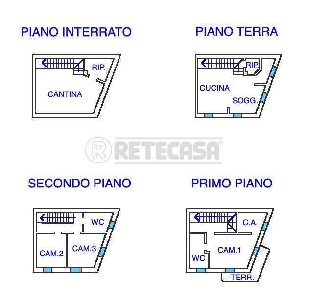 PLANIMETRIA - Terratetto - Terracielo Contrada Foscarini 1, Palmanova - planimetria 1