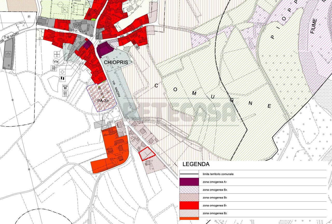 PIANO REGOLATORE - Building land Via J. Strauss snc, Chiopris-Viscone - floor plans 1