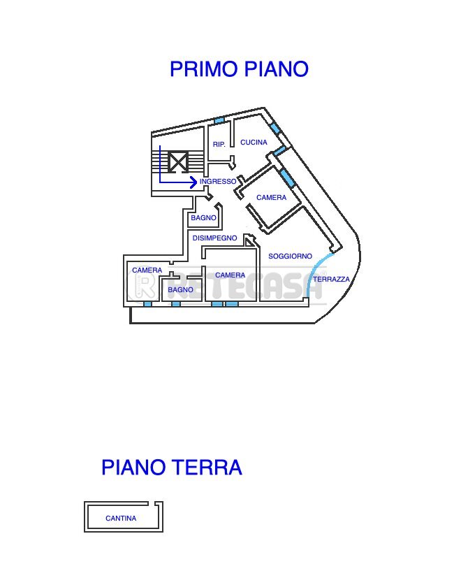 PLANIMETRIA - Appartamento Via XX Settembre 6, Cervignano del Friuli - planimetria 1