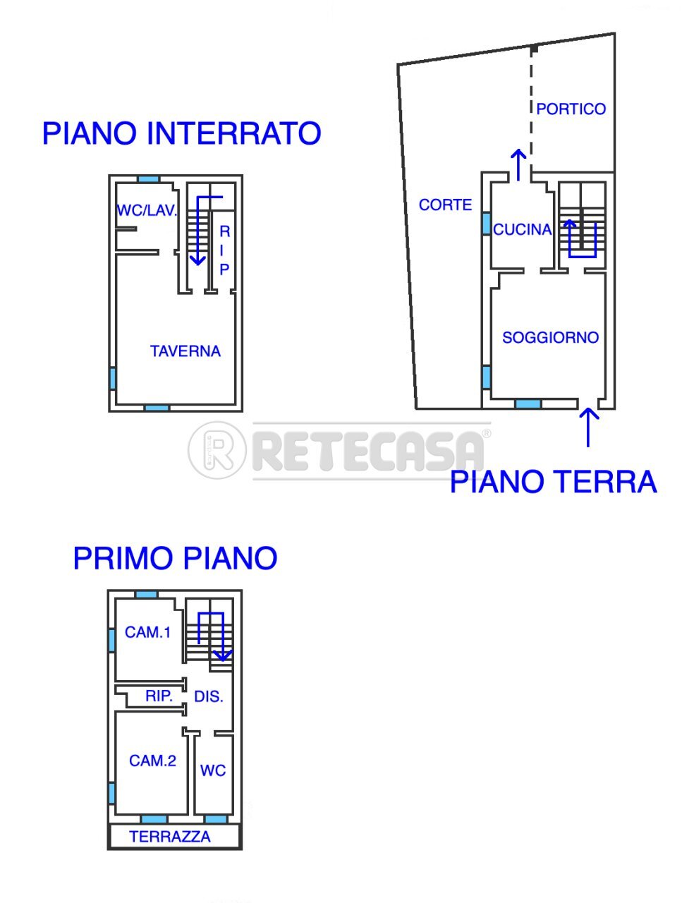 PLANIMETRIA - Villa a Schiera PIAZZA SANTA MARIA MAGGIORE 16, Visco - planimetria 1