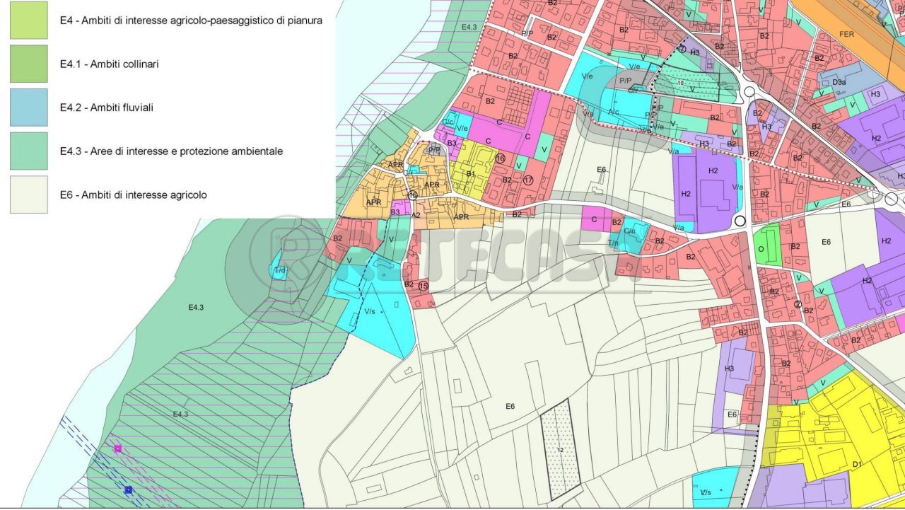 PIANO REGOLATORE - Terreno agricolo Via Bolzano 66, San Giovanni al Natisone - planimetria 1