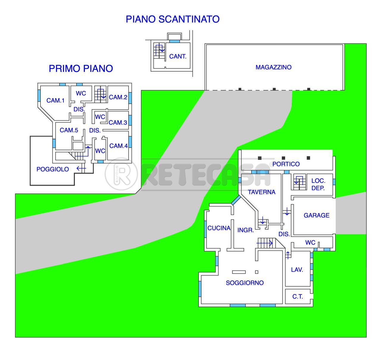 PLANIMETRIA - Villa Via S. Francesco 9, Cervignano del Friuli - planimetria 1