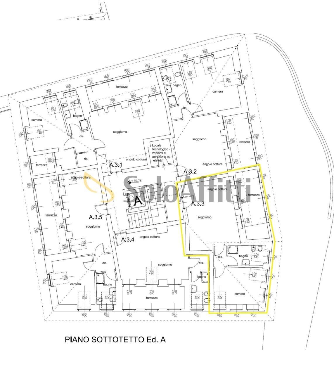 planimetria - Two-room apartment Gallarate - floor plans 1
