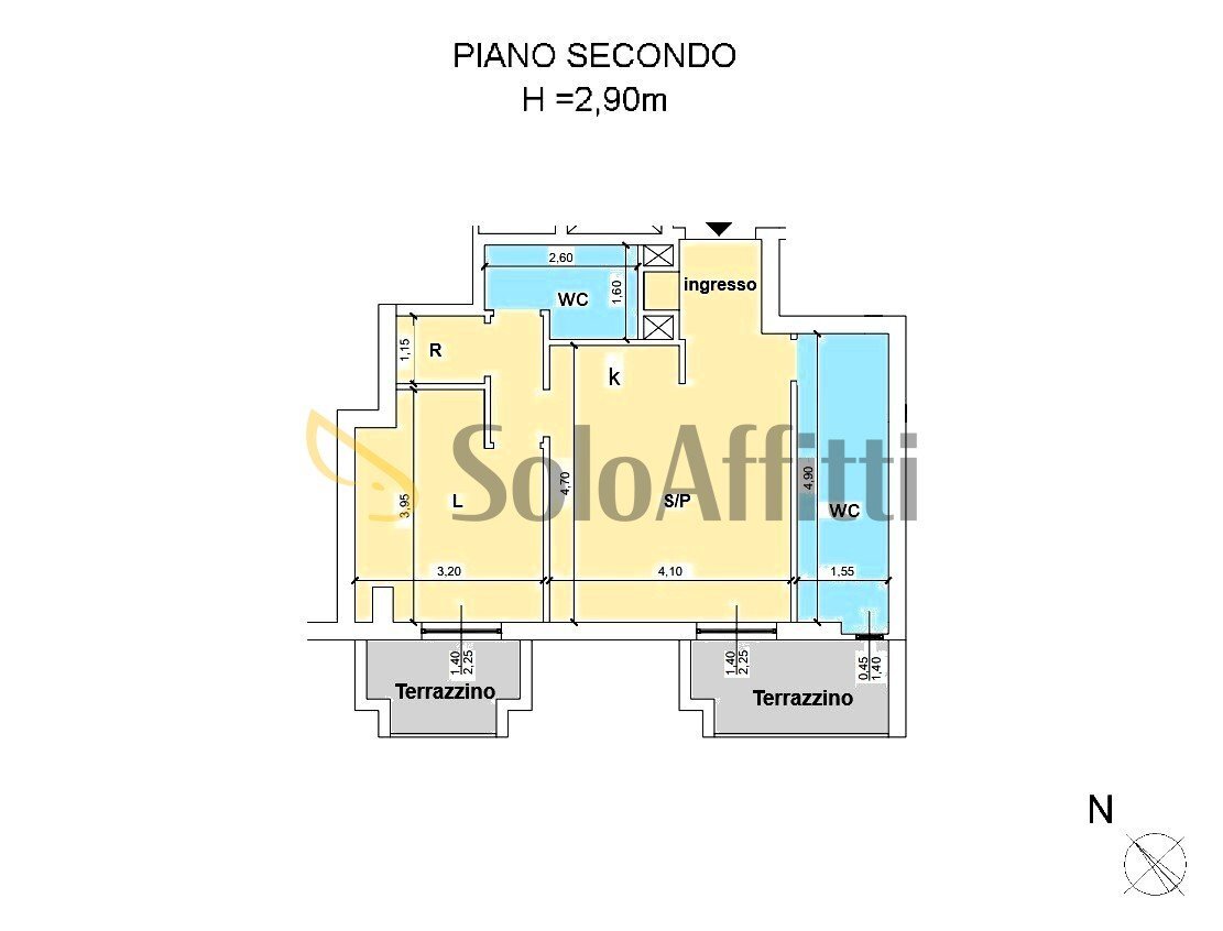 PLANIMETRIA_STATO_ATTUALE.jpg - Two-room apartment Traversa I Via Ionio 2, Soverato - floor plans 1