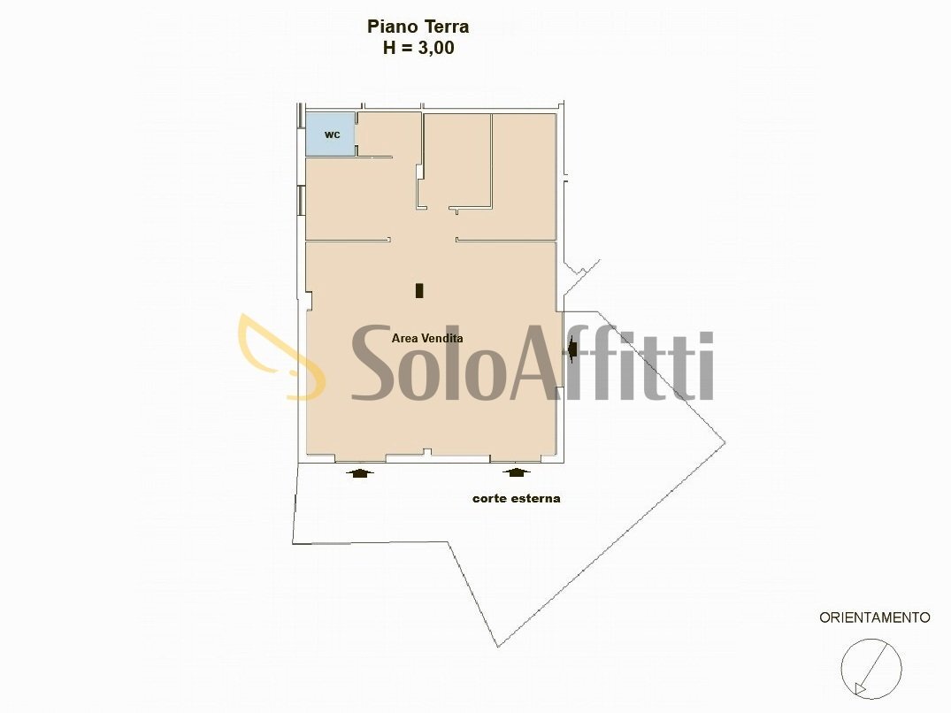 planimetria_vendita.jpg - Locale Commerciale Viale crotone 37q, Catanzaro - planimetria 1