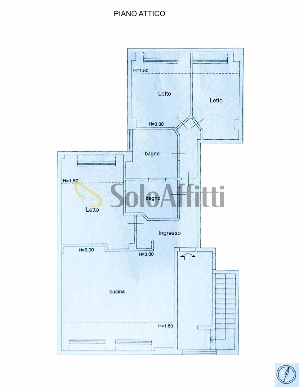 planimetria.jpg - Attico Via carlopisacane  22, Catanzaro - planimetria 1
