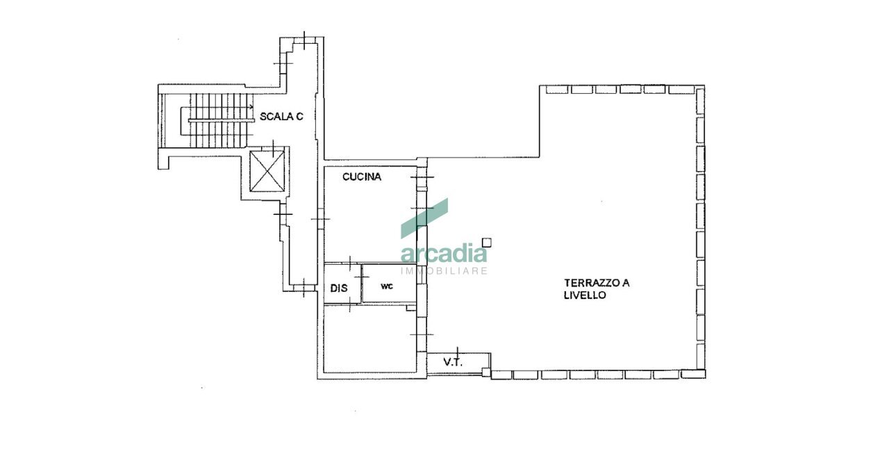 Planimetria - Two-room apartment Via Giovanni Amendola 156, Bari - floor plans 1