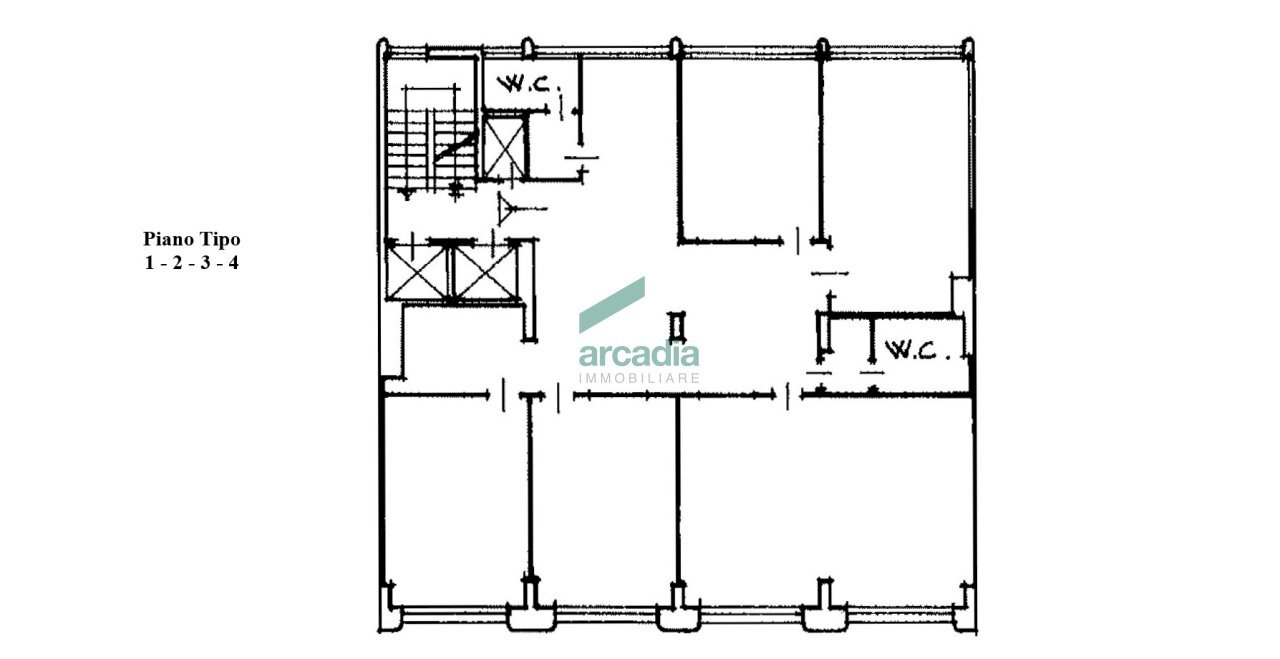 Piano 1-2-3-4 - Office Via Michele Garruba 47, Bari - floor plans 1