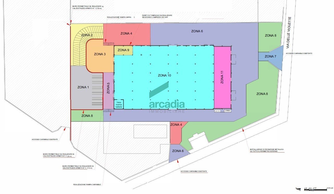 Planimetria - Locale Commerciale Via delle Violette 12, Modugno - planimetria 1