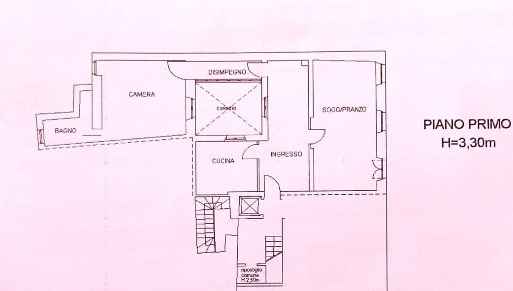 planimetria - Trilocale Via Carlo Goldoni 5, Parma - planimetria 1
