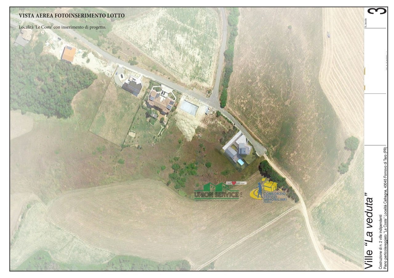 Cafragna vista aerea inserimento lotto.jpg - Building land Località Cafragna 6, Fornovo di Taro - photo 2