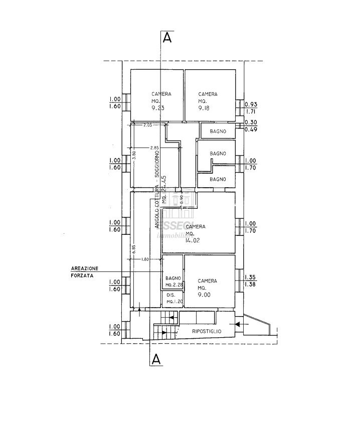 Planimetria IA04104 - Appartamento Via Beccheria 35, Lucca - planimetria 1